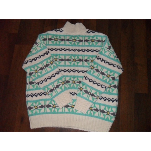 Vintage American Eagle Sweater Mock Neck Pullover Geometric Men Med GRANPACORE - Picture 9 of 9